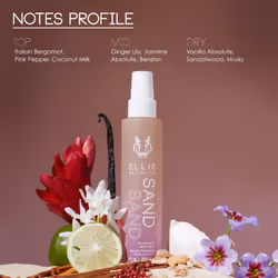 Ellis Brooklyn SAND Hair And Body Mist - Gourmand Musk Perfume with Italian Bergamot  Ginger Lily  & Vanilla Absolute  Vegan Perfume Made In The USA