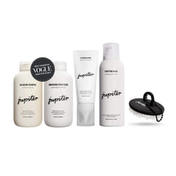 Jupiter Oil Control & Exfoliation Set - Anti Dandruff Shampoo  Conditioner  Restoring Serum  Scalp Brush & Purifying Mask For Women & Men - Dermatolog