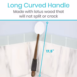 Vive Lotion Applicator for Back  Feet (17.5"") - Self Washer Beauty Shower Sponge  Long Handle Cream Wand for Elderly  Women - Apply Medicin