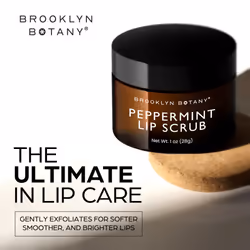 Brooklyn Botany Lip Scrub Exfoliator 1 oz - Lip Moisturizer for Dry Lips and Chapped Lips - Gentle Lip Exfoliator for Smooth and Brighter Li