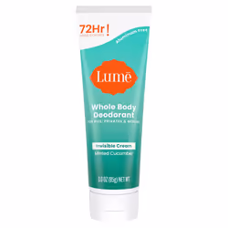 Lume Whole Body Deodorant - Invisible Cream Tube - 72 Hour Odor Control - Aluminum Free Baking Soda Free Skin Safe - 3.0 ou ...