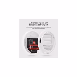 Carbon Monoxide Alarm Detector 10Year Life Replaceable Battery Operated CO Alarm Detector with Digital Display Conforms to EN 50291 Standard CO03D