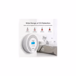 Carbon Monoxide Alarm Detector 10Year Life Replaceable Battery Operated CO Alarm Detector with Digital Display Conforms to EN 50291 Standard CO03D