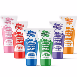 Tub Works Bathtub Finger Paint Soap  Classic 6 Pack | Non-Toxic | Washable Bathtub Paint for Finger Painting on Tub Walls | I ...