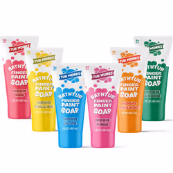 Tub Works Bathtub Finger Paint Soap Neon 6 Pack | Non-Toxic | Washable Bathtub Paint for Finger Painting on Tub Walls | Idea ...