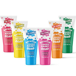 Tub Works Bathtub Finger Paint Soap  Neon 6 Pack | Non-Toxic | Washable Bathtub Paint for Finger Painting on Tub Walls | Ideal Toddler Bath Toys for B