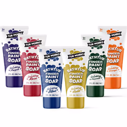 Tub Works Bathtub Finger Paint Soap Shimmer Colors 6 Pack | Non-Toxic | Washable Bathtub Paint for Finger Painting on Tub Wa ...