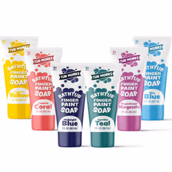 Tub Works Bathtub Finger Paint Soap  Fun Colors 6 Pack | Non-Toxic  Washable Bath Paint for Finger Painting on Tub Walls | Id ...