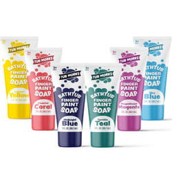 Tub Works Bathtub Finger Paint Soap  Fun Colors 6 Pack | Non-Toxic  Washable Bath Paint for Finger Painting on Tub Walls | Ideal Toddler Bath Toys for