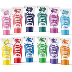 Tub Works Bathtub Finger Paint Soap  12 Pack | Non-Toxic  Washable Bath Paint for Toddlers & Kids | Ideal Toddler Bath Toys for Creative Play | Easy-t