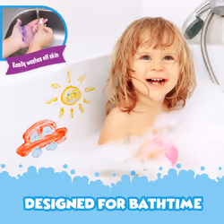 Tub Works Bathtub Finger Paint Soap  12 Pack | Non-Toxic  Washable Bath Paint for Toddlers & Kids | Ideal Toddler Bath Toys for Creative Play | Easy-t