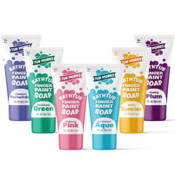 Tub Works Bathtub Finger Paint Soap  Pastel 6 Pack | Non-Toxic | Washable Bathtub Paint for Finger Painting on Tub Walls | Ideal Toddler Bath Toys for