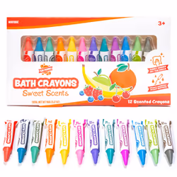 Tub Works Sweet Scents Smooth Bath Crayons Bath Toy 12 Pack | Nontoxic Washable Bath Crayons for Toddlers & Kids | Unique F ...