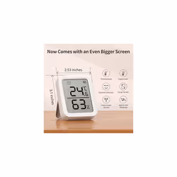 Indoor Thermometer Hygrometer 3 Pack, Indoor Temperature Humidity Sensor with Smart Alert & 68-Day Data Storage, 3In Bluetooth Room Thermometer for