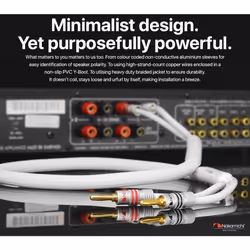 , White (12 AWG)) Nakamichi Excel Series 24k Gold Plated Banana Plug with 12AWG Speaker Cable 99.9% Oxygen-Free Copper (OFC) Heavy Duty - 15 ft (4.5 m