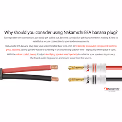 ) Nakamichi Excel Series 24k Gold Plated BFA Banana Plug 12-18 AWG Gauge Size 4mm for Speakers Amplifier Hi-Fi Audio Stereo Cable Wir - 12 Pcs (6-Pairs