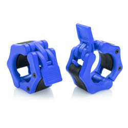 HACUBA FITNESS Olympic Barbell Clamps Collars Quick Release Pair Weight Clips for 2 inch Barbell BLUE