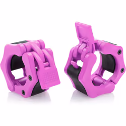 HACUBA FITNESS Olympic Barbell Clamps Collars Quick Release Pair Weight Clips for 2 inch Barbell PINK