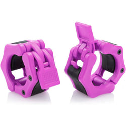 HACUBA FITNESS Olympic Barbell Clamps Collars Quick Release Pair Weight Clips for 2 inch Barbell PINK