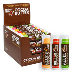 Nature's Bees - Cocoa Butter Lip Balm Moisturizer - Refresh 24 Pack  3 Flavors - Coconut  Cherry  & Mint - Made w/Coconut Oil  Beeswax  Vitamin E  Alo