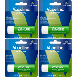 Vaseline Lip Therapy Care Aloe Fresh FastActing Nourishment Ideal for Chapped Dry Cracked or Damaged Lips Lip Balm 4Pack 016 ...