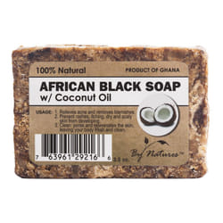 By Natures 100% Natural African Black Soap With Coconut Oil 3.5 Oz (Pack of 1)