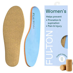 Fulton Insoles Women's Active Inserts with Custom Molding - Cork & Shock Absorption for Stability - Athletic Running Insoles For Women Prevent Overpro