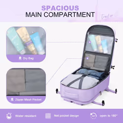 Maelstrom Travel Backpack for Women Men 25L Laptop Backpack Fits 17-Inch Laptop Waterproof Carry On Backpack for Airplanes with Detachable C