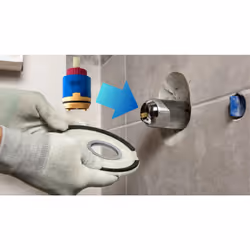 T & T 40mm Ceramic Pressure Balance Cartridge JH04BD  Blue  Red