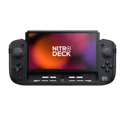 CRKD Nitro Deck+ Clear Black Edition, Touchscreen gaming controls, Nintendo Switch, Back button, D-pad, Turbo button, Analogu ...