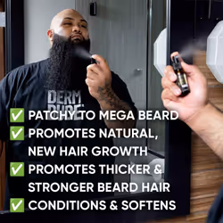 Derm Dude Advanced Beard Grooming Kit, Stimulate Facial Hair Growth, Gifts for Men - Wash, Oil, Balm, Complete Set