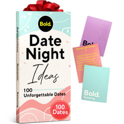 100 Date Night Ideas Card Game - Romantic  Adventurous  and Relaxing Dates for Couples  Perfect for Anniversary  Wedding  & Engagement Gifts  Birthday