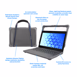 MAXCases Extreme Shell-F3 for Asus Models CR1204CG/FG & BR1204FG/CR1104FG 12.2" (Gray) - Additional view 2