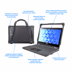 MAXCases Extreme Shell-F Chromebook Case for Acer R756TN (Spin 511) & R753T/R753TN & R722T (Spin 311) Chromebook 11.6" (Grey/Clear) NEW/Updated - Additional view 3