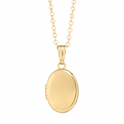 Amazon Essentials Girls Polished Oval Locket Necklace 15"""" (previously Amazon Collection)