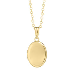 Amazon Essentials Girls Polished Oval Locket Necklace  15"""" (previously Amazon Collection)
