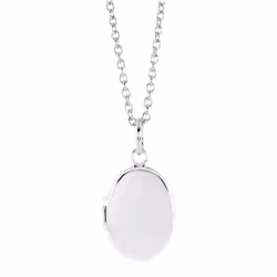 Amazon Essentials Girls Polished Oval Locket Necklace  15"""" (previously Amazon Collection)
