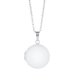 Amazon Essentials Girls Polished Round Locket Necklace  15"""" (previously Amazon Collection)