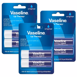 Vaseline Lip Therapy Care Original FastActing Nourishment Ideal for Chapped Dry Cracked or Damaged Lips Lip Balm 3Pack of 2 0 ...