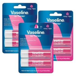 Vaseline Lip Therapy Care Rosy FastActing Nourishment Ideal for Chapped Dry Cracked or Damaged Lips Lip Balm 3Pack of 2 016 Oz Each 6 Lip Balms