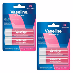 Vaseline Lip Therapy Care Rosy FastActing Nourishment Ideal for Chapped Dry Cracked or Damaged Lips Lip Balm 2Pack of 2 016 O ...