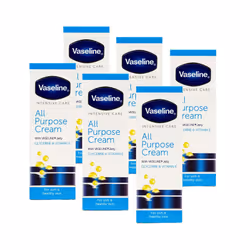 Vaseline Intensive Care All Purpose Cream Rough Cracked Skin Relief 6-Pack 1.41 FL Oz Each 6 Tubes