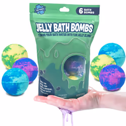 Tub Works Jelly Bath Slime Bombs 6 Pack | Bath Bombs for Kids That Turn Bath Water Into Colorful Jelly Slime | Nontoxic | Un ...