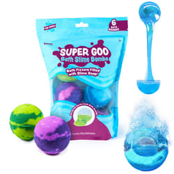 Tub Works Super Goo Bath Slime 'Surprise' Bath Bombs  6 Pack | Kids Bath Bombs with Surprise Inside | Nontoxic | Stretchy  Squishy Bath Slime Soap Sur