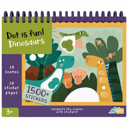 DINO MINI Dot is Fun! - Imaginative Paint by Sticker Kit for Kids - Dot Art Sticker Book for Toddlers 3-5 - Stocking Stuffers ...