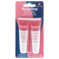Lip Therapy - Rosy Lips by Vaseline for Women - 2 x 0.35 oz Lip Balm