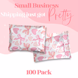 Pretty Package Store 6x9 Designer Poly Mailer 100 Pack Heavy Duty Waterproof Self Seal Shipping Bags for Small Business Large Mailing Envelopes Bulk T