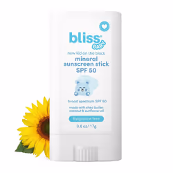 Bliss Baby Mineral Sunscreen Stick Premium SPF 50 Natural Zinc Oxide Fragrance-Free Hypoallergenic & Dermatologist Tested ...