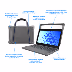 MAXCases Extreme Shell-F3 Chromebook Case for Acer C725 Clamshell Chromebook 11.6" (Grey) - Additional view 3