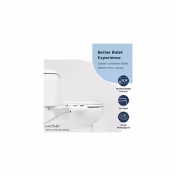 LUXE Bidet TS1008R Round Toilet seat, White